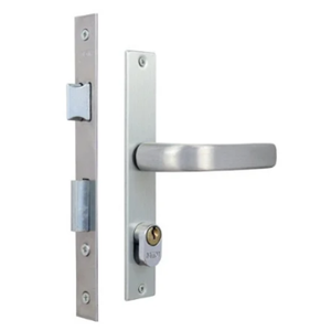 Fechadura Mgm Externa Estreita Espelho Aluminio