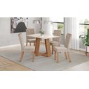Ver imagem 2 de Mesa Jantar Lins 120 4 Cadeiras Esther Creme - Henn