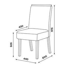 Mesa Jantar Lins 120 4 Cadeiras Esther Creme - Henn - 3