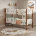 Ver imagem 2 de Beliche Solteiro Ônix Infantil MDF com 2 Colchões - Branco Mel
