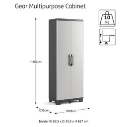 Armário Organizador Multiuso Plástico Impermeável Gear Keter - 3