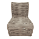 Ver imagem 4 de Poltrona Lotus com Puff para Jardim Varanda Gourmet Moderrna em Aço e Corda Náutica Resistente