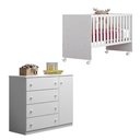 Ver imagem 1 de Cômoda Helena e Berço Doce Sonho Branco _ Phoenix Baby