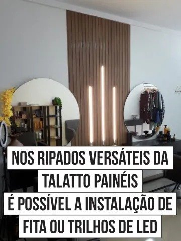 Painel Ripado Versátil: 02 Unid. 270x110cm Larg. Talatto Painéis - 7