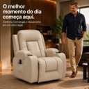 Ver mais imagens de Poltrona do Papai Reclinável Elétrica Austin com Massagem Aquecimento Entrada USB/USB-C PU Bege G94
