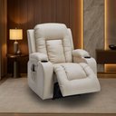 Ver imagem 2 de Poltrona do Papai Reclinável Elétrica Austin com Massagem Aquecimento Entrada Usb/usb-c Pu Bege G94