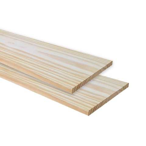 Kit 2 Tábuas de Pinus 100cm x 28cm x 2cm Prateleira de Madeira