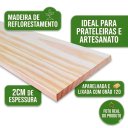 Ver imagem 4 de Kit 2 Tábuas de Pinus 100cm x 28cm x 2cm Prateleira de Madeira