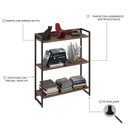 Ver imagem 3 de Estante Livreiro Multiuso Dynamica Industrial 80cm 3 Prateleiras C08 Nogal - Mpozenato