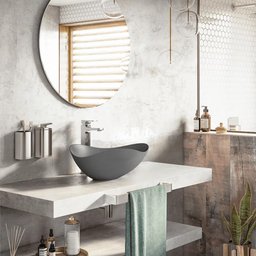 Cuba de Apoio Ruy Ohtake Cinza Grafito - ROCA - 1