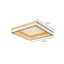 Ver imagem 2 de Plafon de Sobrepor Quadrado Queeensland 40x40cm Dourado 64w 3.000k Bivolt Metal e Acrilico - Skyligh