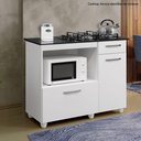 Ver imagem 3 de Balcão Cooktop 4 Bocas Violeta Kaiki Móveis Cor: Branco