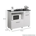 Ver imagem 5 de Balcão Cooktop 4 Bocas Violeta Kaiki Móveis Cor: Branco