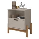 Ver imagem 3 de Mesa de Cabeceira 1 Gaveta 1 Nicho Antares Bege