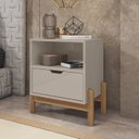 Ver imagem 1 de Mesa de Cabeceira 1 Gaveta 1 Nicho Antares 