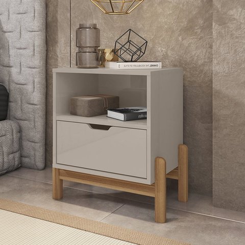 Mesa de Cabeceira 1 Gaveta 1 Nicho Antares 