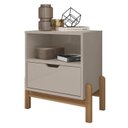 Ver imagem 3 de Mesa de Cabeceira 1 Gaveta 1 Nicho Antares Bege