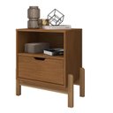 Ver imagem 3 de Mesa de Cabeceira 1 Gaveta 1 Nicho Antares Marrom