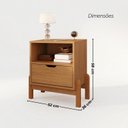 Ver imagem 4 de Mesa de Cabeceira 1 Gaveta 1 Nicho Antares Marrom