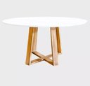 Ver imagem 2 de Mesa de Jantar Base Pirâmide Tampo Branco 90cm **** Somente a Mesa sem Cadeiras****