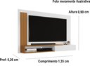 Ver imagem 3 de Painel Tv Smart Luxo até 55 P Math com Porta Cor Branco / Nature- Jm Casa Dos Moveis