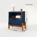 Ver imagem 4 de Mesa de Cabeceira 1 Gaveta 1 Nicho Antares Azul