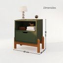 Ver imagem 4 de Mesa de Cabeceira 1 Gaveta 1 Nicho Antares Verde