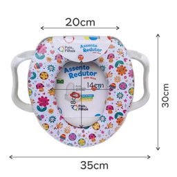 REDUTOR ASSENTO MACIO VASO SANITARIO INFANTIL BEBE COM ALÇA 24661 PAIS E FILHOS - AZUL BALAO - 3