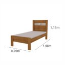 Ver imagem 3 de Cama Solteiro Safira Cinamomo Off White Flex Tcil Móveis