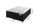 Ver imagem 2 de Cama Box Preto + Colchão Queen Smart Classic Preto (158x198x64) - Molas Ensacadas - Plumatex