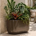 Ver imagem 1 de Vaso Jardineira Fibra de Vidro Lisboa Vietnamita 66,5cm Floreira Bronze Brilho