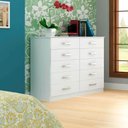 Ver imagem 2 de Cômoda 10 Gavetas Austin Evidência Móveis Branca