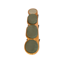 Ver imagem 3 de Banco Centopeia Estofado em Madeira e Aço