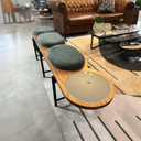 Ver mais imagens de Banco Centopeia Estofado em Madeira e Aço