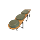 Ver imagem 2 de Banco Centopeia Estofado em Madeira e Aço