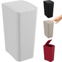 Ver imagem 2 de Lixeira Cesto de Lixo 8l com Tampa Click Retangular Banheiro Cozinha | Astra - Vermelho