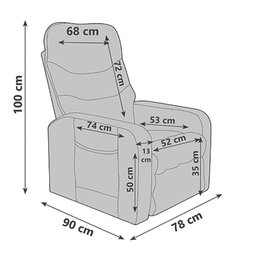 Poltrona Reclinável Punto em Veludo Marrom - 3