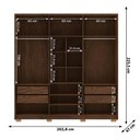 Ver imagem 2 de Guarda Roupa Casal 6 Portas 4 Gavetas Noronha - Imbuia/fendi