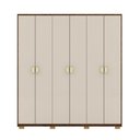 Ver imagem 7 de Guarda Roupa Casal 6 Portas 4 Gavetas Noronha - Imbuia/fendi