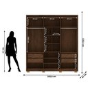 Ver imagem 4 de Guarda Roupa Casal 6 Portas 4 Gavetas Noronha - Imbuia/fendi