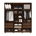 Ver imagem 3 de Guarda Roupa Casal 6 Portas 4 Gavetas Noronha - Imbuia/fendi
