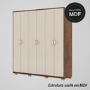Ver imagem 5 de Guarda Roupa Casal 6 Portas 4 Gavetas Noronha - Imbuia/fendi