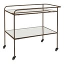 Ver imagem 1 de Carrinho Bar Delia Aco Corten Tampos Espelhados 82 Cm - 59984