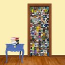 Ver imagem 1 de Adesivo de Porta Games Retro Arte Destaque P - 0,73 X 2.13 Metros