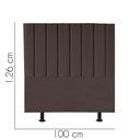 Ver imagem 3 de Cabeceira Estofada Cama Box Solteiro Carla 100cm Courino:marrom
