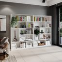 Ver imagem 3 de Kit 2 Estante para Livros 180CMX240CM 4 Prateleiras Seattle Yescasa Branco