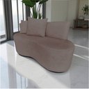 Ver imagem 1 de Namoradeira Sofá 2 Lugares Yara Orgânica Suede Capuccino