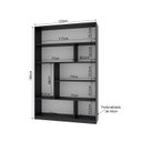 Ver imagem 3 de Kit 2 Estante para Livros 180CMX240CM 4 Prateleiras Seattle Yescasa Preto