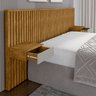 Cabeceira Ripada Columbia com Criado para Camas de Casal 140cm e Queen 160cm Nature/off - 4