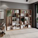 Ver imagem 3 de Kit 2 Estante para Livros 180cmx240cm 4 Prateleiras Seattle Yescasa